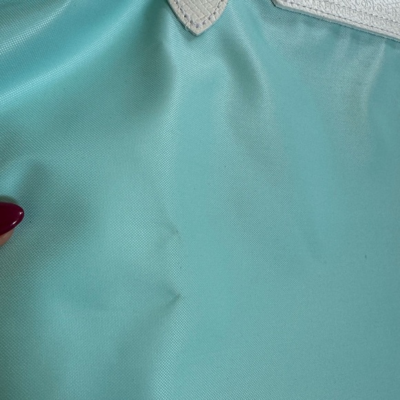 NEW ✨RARE COLLECTOR LONGCHAMP X SARAH MORRIS 2014✨ Baby Blue / Turquoise / White - Picture 4 of 12
